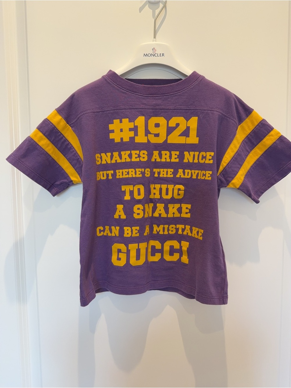 Gucci Kids Purple Tee with Yellow Graphic #1921-Inspired